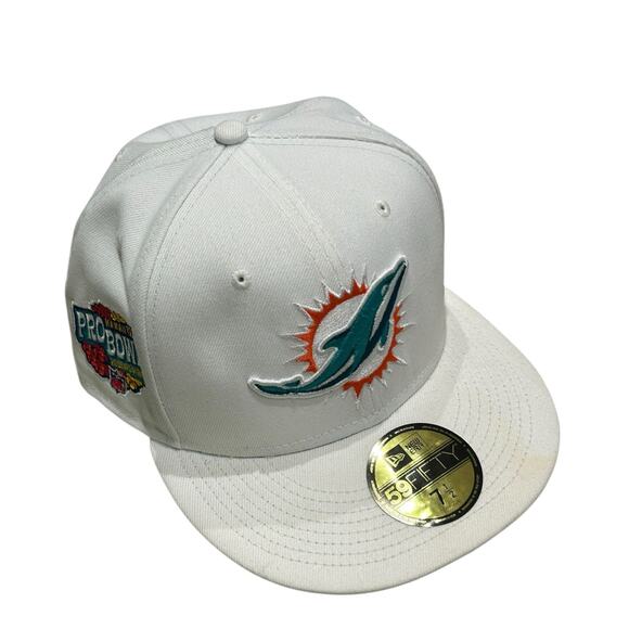 Vintage Miami Dolphins Pro Bowl Hat  New Era 59FIFTY – Size 7 1/2 - - Picture 1 of 4